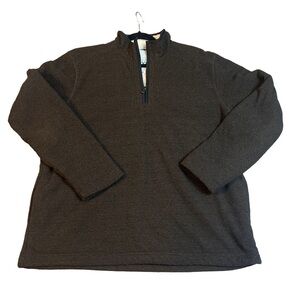 Orvis Men's Dark Brown Zip-Up Sweater